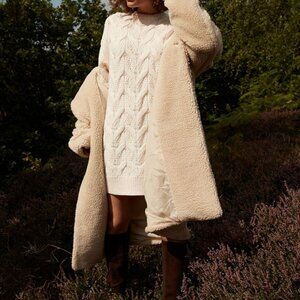 Primark Ivory Cable Knit Sweater Dress